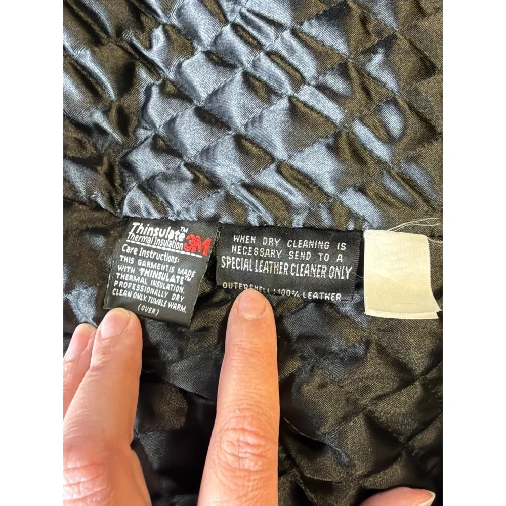 Wilsons‎ Leather Women's M Hooded Coat Thinsulate Insulated Black Jacket